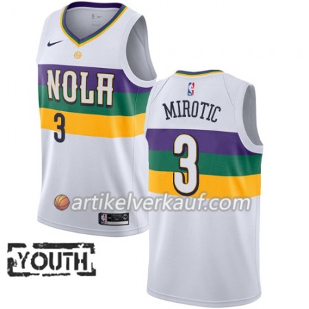 NBA New Orleans Pelicans Trikot Nikola Mirotic 3 2018-19 Nike City Edition Weiß Swingman - Kinder